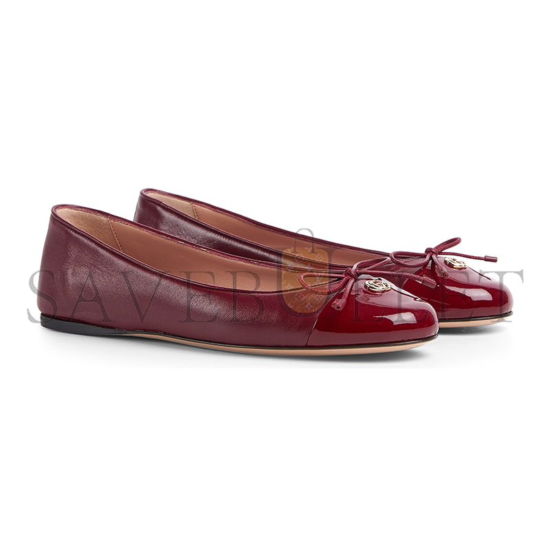 GUCCI WOMEN'S BALLET FLAT WITH DOUBLE G 835805 GUCCI WOMEN'S BALLET FLAT WITH DOUBLE G 835805